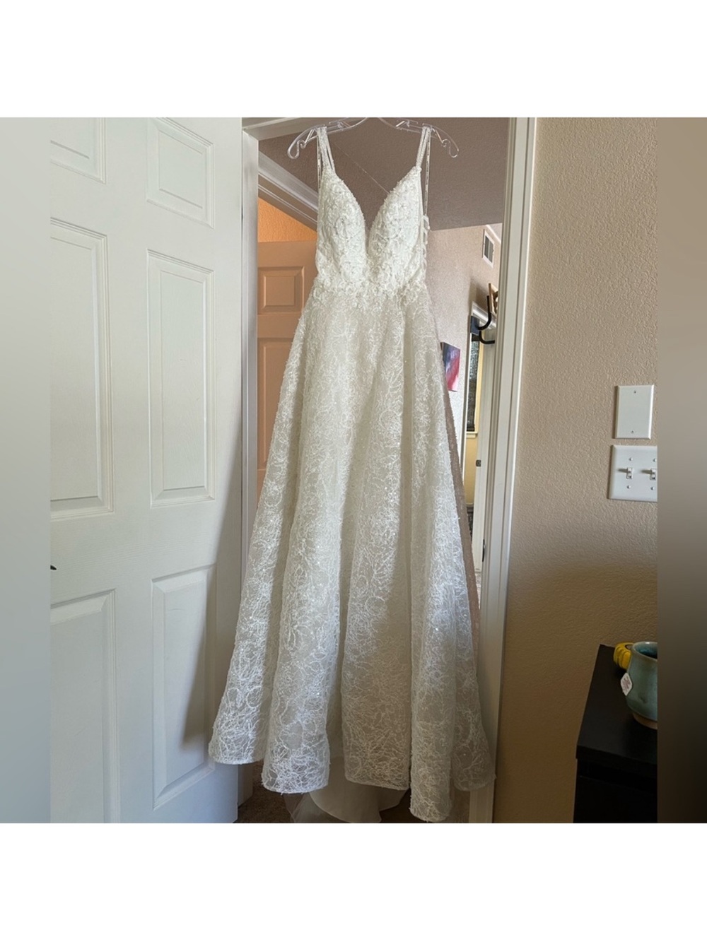 Maggie Sottero White Lace A-Line Wedding Dress